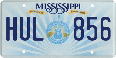 MS license plate HUL856