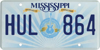 MS license plate HUL864