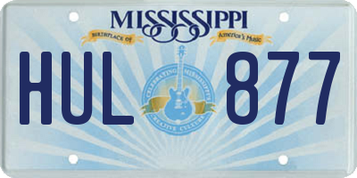 MS license plate HUL877