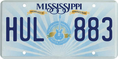MS license plate HUL883