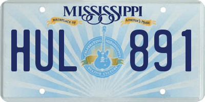 MS license plate HUL891