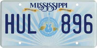 MS license plate HUL896