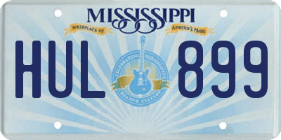 MS license plate HUL899