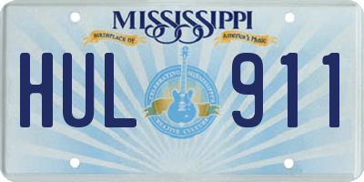 MS license plate HUL911