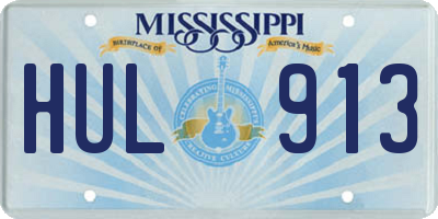 MS license plate HUL913