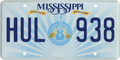MS license plate HUL938