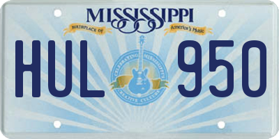 MS license plate HUL950