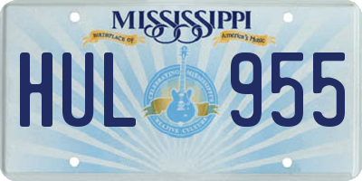 MS license plate HUL955