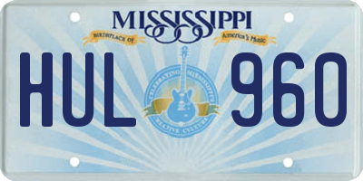 MS license plate HUL960