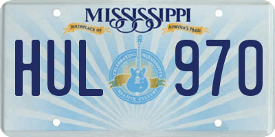 MS license plate HUL970