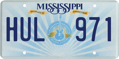MS license plate HUL971