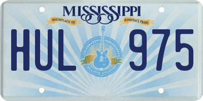 MS license plate HUL975