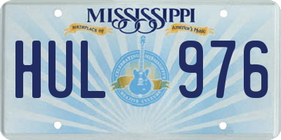 MS license plate HUL976