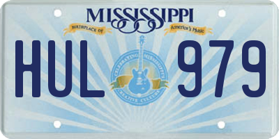 MS license plate HUL979