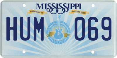MS license plate HUM069