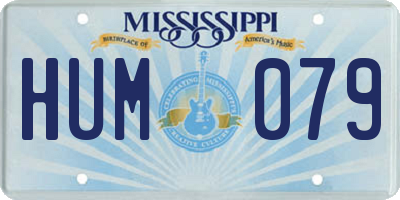 MS license plate HUM079