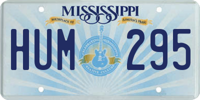 MS license plate HUM295
