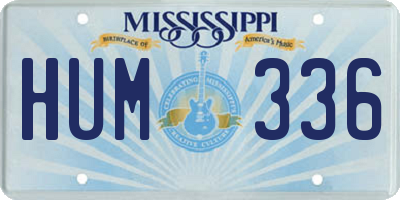 MS license plate HUM336