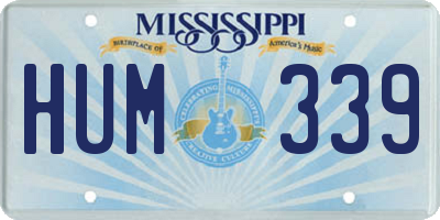 MS license plate HUM339