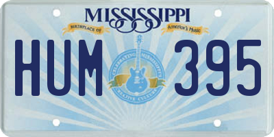 MS license plate HUM395