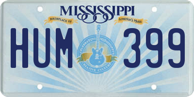 MS license plate HUM399
