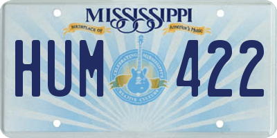 MS license plate HUM422