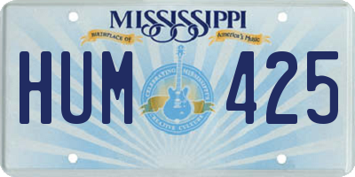 MS license plate HUM425