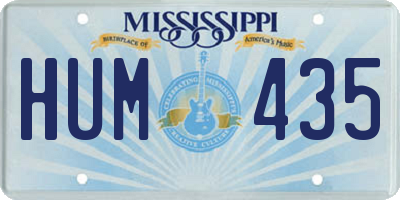 MS license plate HUM435