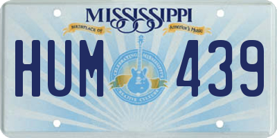 MS license plate HUM439