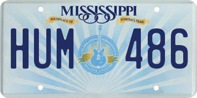 MS license plate HUM486