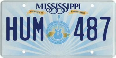 MS license plate HUM487