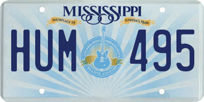 MS license plate HUM495