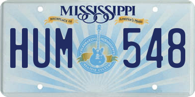 MS license plate HUM548