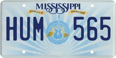 MS license plate HUM565