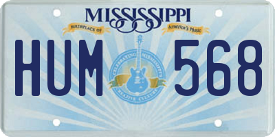MS license plate HUM568