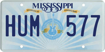 MS license plate HUM577