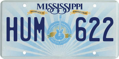 MS license plate HUM622