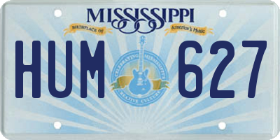 MS license plate HUM627