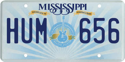 MS license plate HUM656