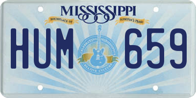 MS license plate HUM659