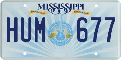 MS license plate HUM677