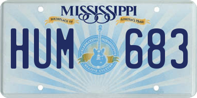MS license plate HUM683