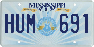 MS license plate HUM691