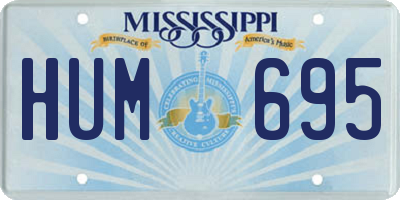 MS license plate HUM695