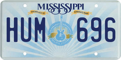 MS license plate HUM696