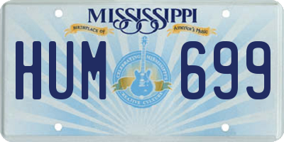 MS license plate HUM699