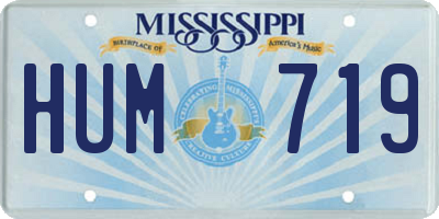 MS license plate HUM719