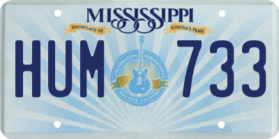MS license plate HUM733