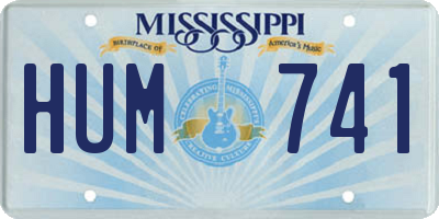 MS license plate HUM741