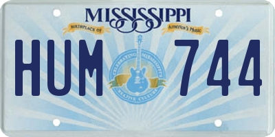 MS license plate HUM744